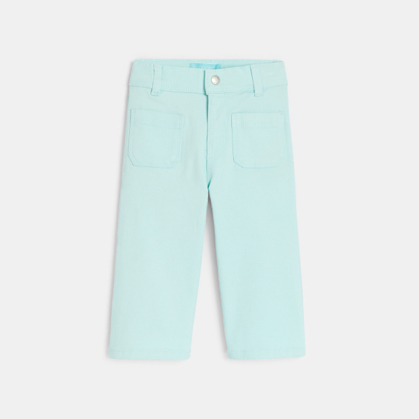 بنطلون )سروال( واسع الأرجل، باللون الأزرق للفتيات الصغيرات